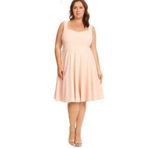 Women dress plus size sleeveless 2X Blush